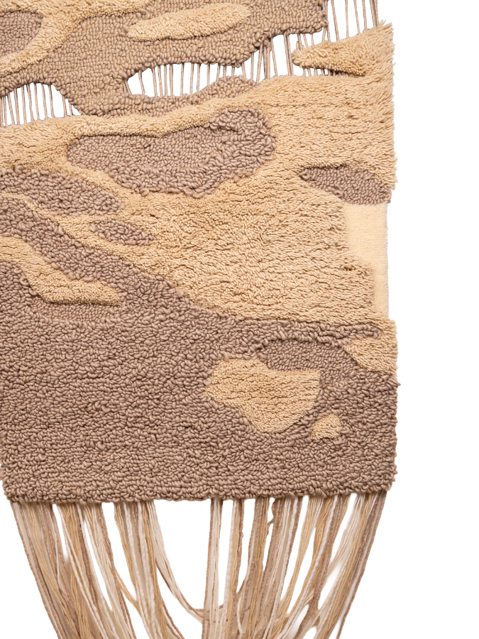 Layered Silence Hand-Tufted Wall Rug