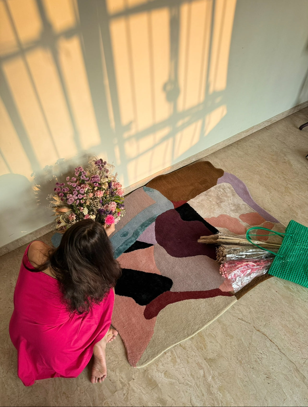 Mosaic Rug: Vibrant Artistry & Elegance | Loops by LJ