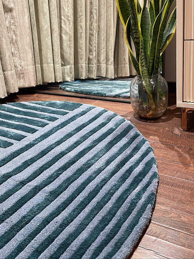 Buy Textured Rugs Online | Shop Taupe Ripples Rug| Loops by LJ