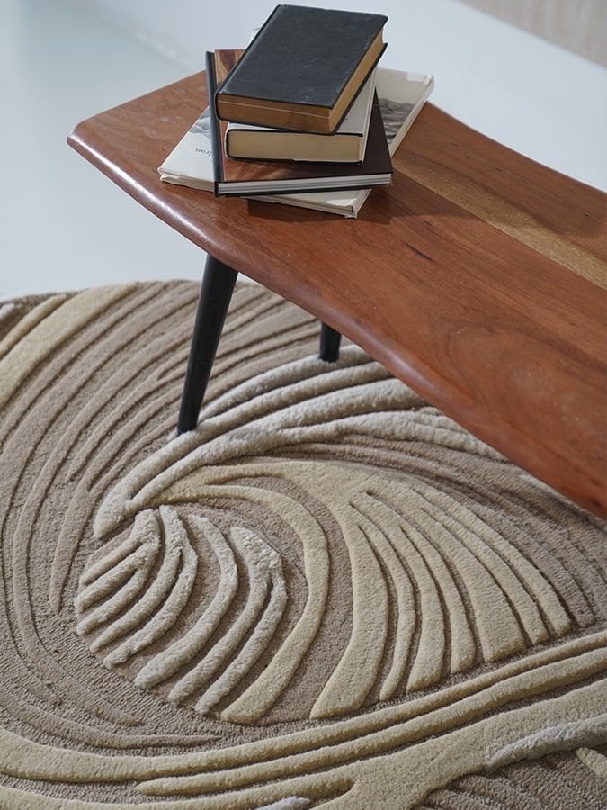 Swirlstone Rug: Elegance in Wool | Loops by LJ