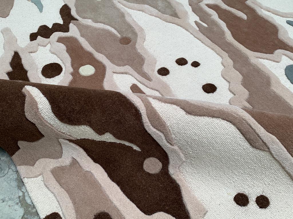 Buy Textured Rugs Online | Shop Taupe Ripples Rug| Loops by LJ